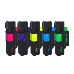 Турбо зажигалка Luxlite V7 Black Rubber/5 Col.Knob SP